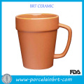 Caneca cerâmica do terracotta dos flowerpots da sim